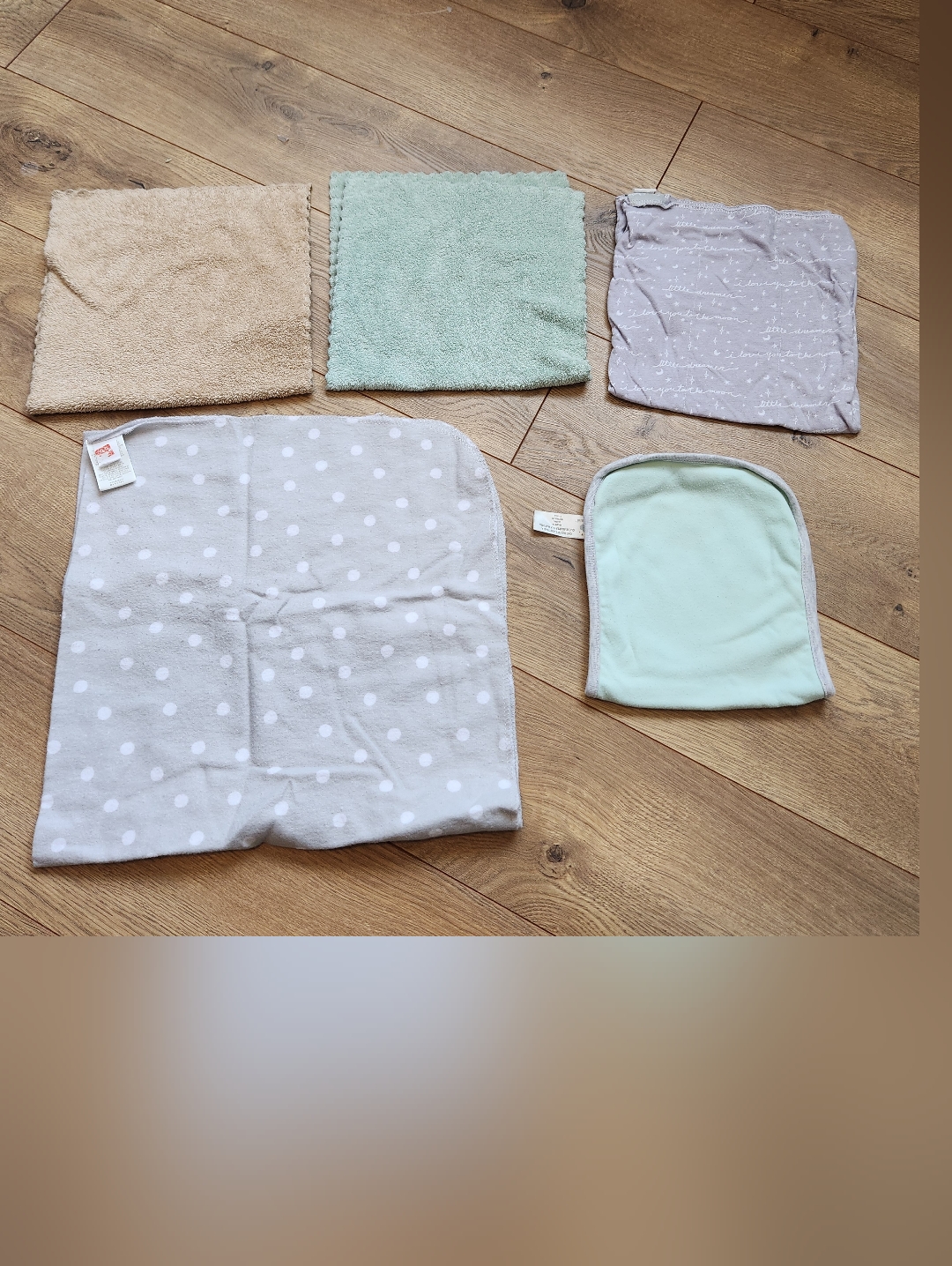 Gender Neutral Burp Cloths And Receiving Blanket